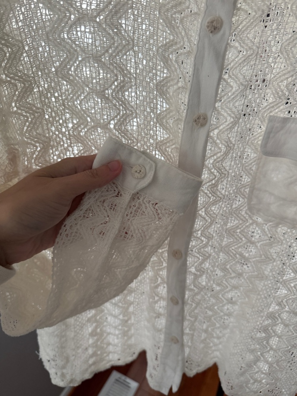 POL boho lace button down - Picture 6 of 10